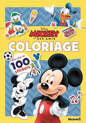 Disney Mickey et ses amis – Coloriage avec plus de 100 stickers – Livre de coloriage avec stickers – Dès 4 ans