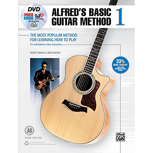 Alfred's Basic Guitar Method 1 (3rd Edition)-Book, DVD & Online Audio