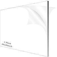 Vista 33 de 2 piezas de hojas de acrílico de 1/8" de grosor (3mm), plexiglás fundido transparente de 18” x 24” con papel protector para letreros, proyectos