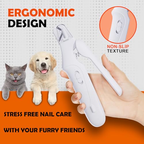 CATPICK Dog Nail Grinder and Clipper with Quick Sensor- New 2 in 1 Pet Nail Trimmer for Dogs and Cats, Strong and Quiet Low Vibration Electric Nail Grinder Rechargeable Small Medium Large Breed