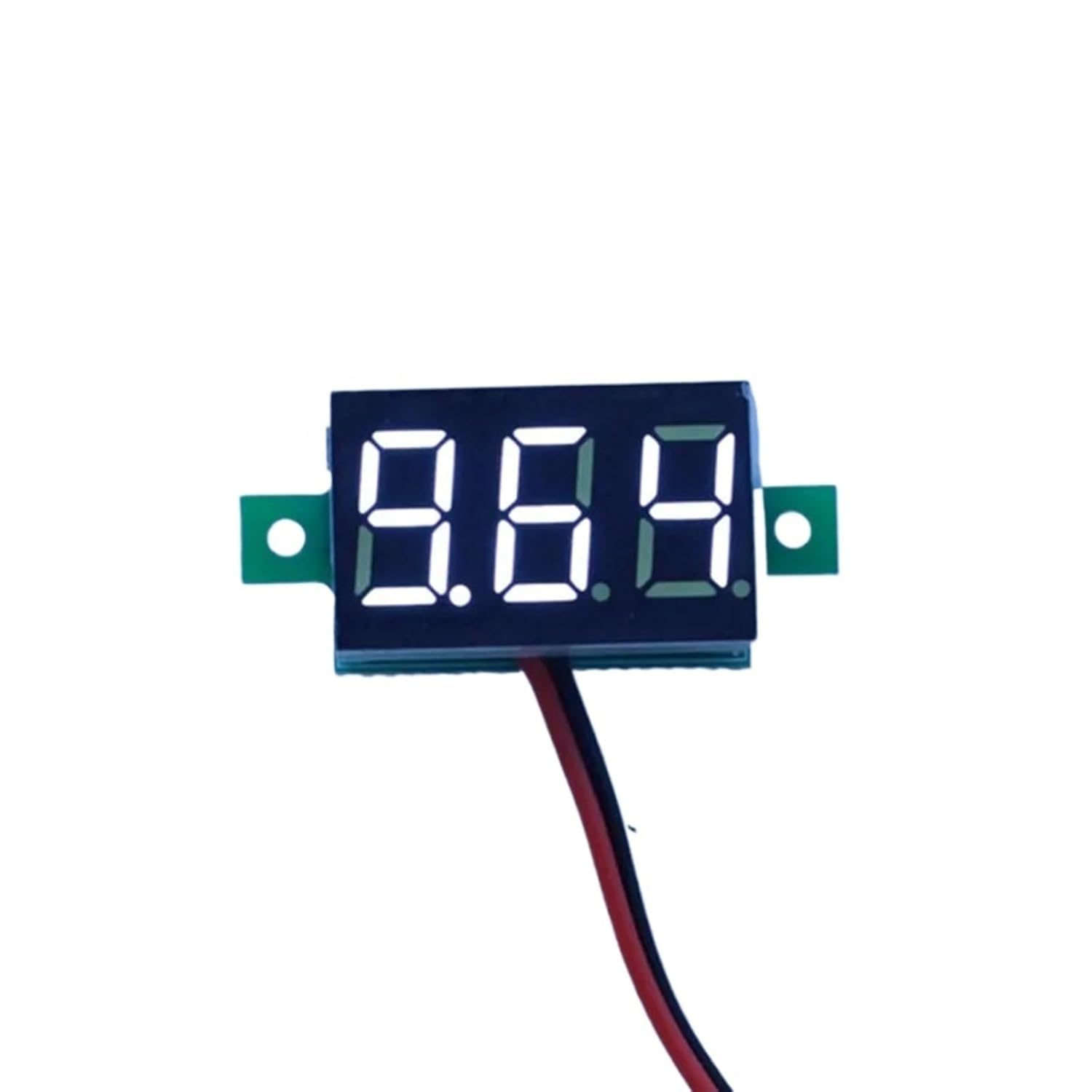 20PCS/lot White Led Display Color DC3-30V car Digital Volt Voltage Panel Meter Gauge auto Voltmeter Battery Monitor
