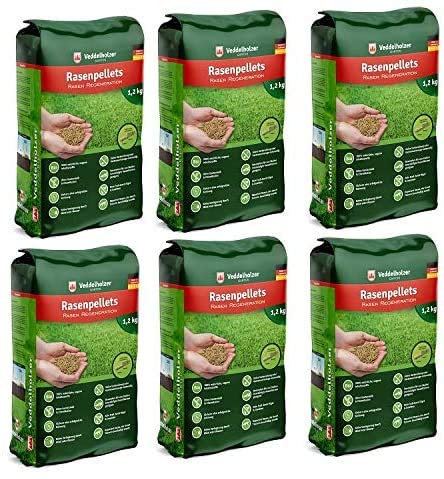 Veddelholzer Garten Rasenpellets Regeneration Rasen - Rasensamen für robusten und widerstandsfähigen Rasen - Grassamen für 240 m² zur Einsaat und Nachsaat - Samen geeignet für Schattenrasen