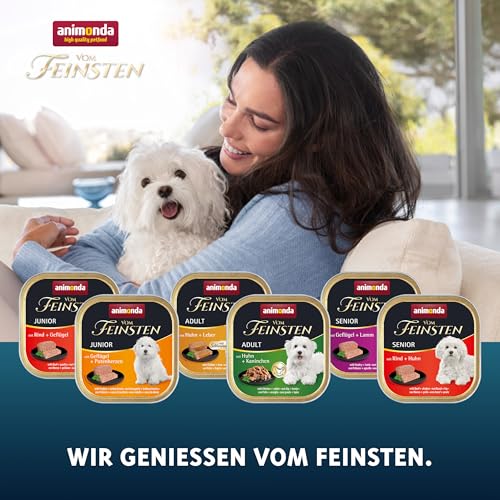 animonda Vom Feinsten Adult Geflügel + Kalb (22 x 150 g), Hundenassfutter für ausgewachsene Hunde… – Ansicht 4