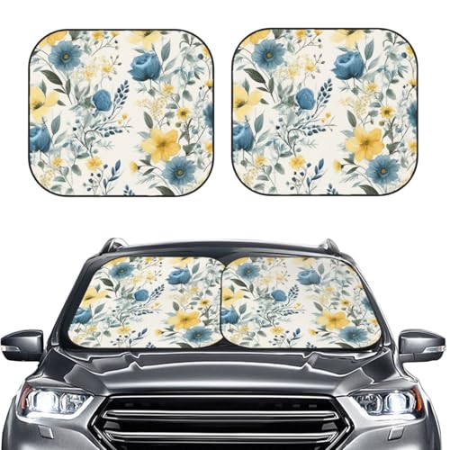 Pare-soleil de voiture rose bleue et protection pare-brise pliable taille M