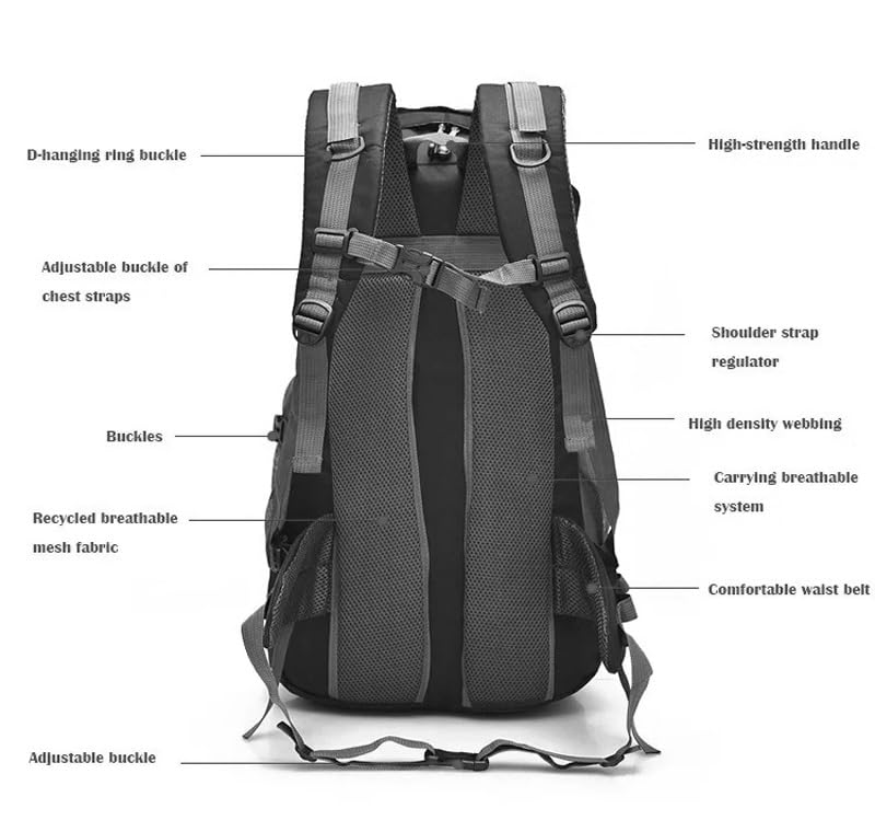 Sac à dos trekking 50L étanche pour camping et bivouac