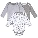 Burt's Bees Baby Unisex Baby Bodysuits, 3-Pack Long & Short-Sleeve One-Pieces, 100% Organic Cotton, A-Bee-C, 3-6 Months