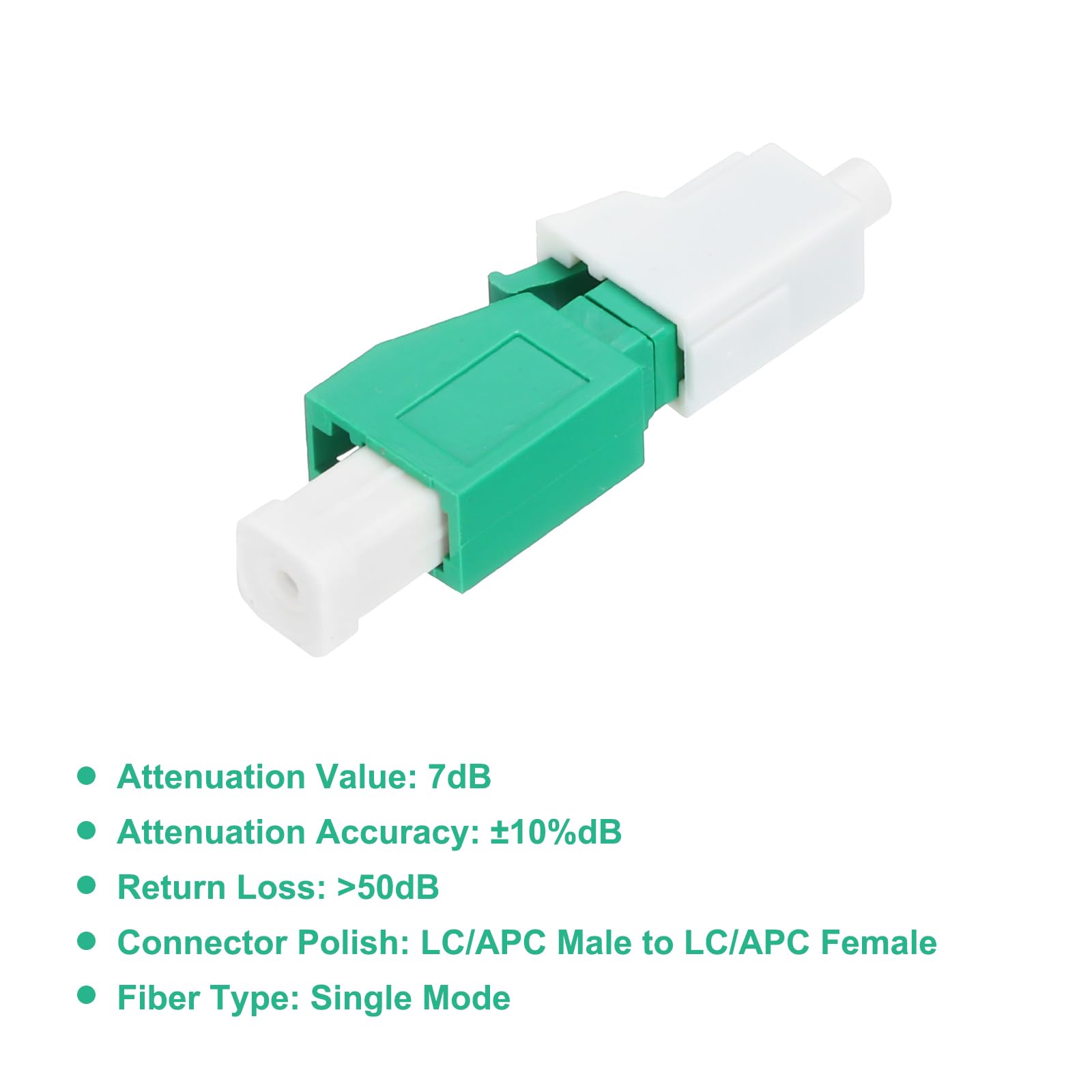 Atenuador de Fibra LC/APC Monomodo Fijo 7dB QUARKZMAN