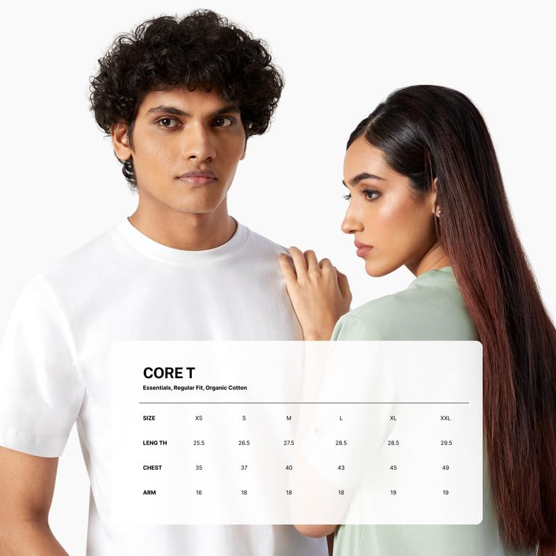 Image of LUDIC Core T Dailymove Collection | Regular Fit | Crew Neck T Shirt | 100% Organic Cotton, 180GSM | Lightweight & Comfortable | Everyday Essential | Casual T-Shirt for Men & Women