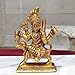 Brass Kaal Bhairav Statue with Dog 4 Inch | Handcrafted Lord Bhairava Idol for Home Temple, Office & Puja | Hindu God of Protection & Power | Spiritual Brass Sculpture for Worship & Religious Decor