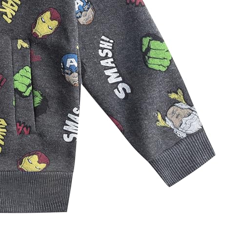 Marvel Avengers Iron Man, Hulk and Captain America Boys 2 Pack Hoodies for Toddler and Little Kids4