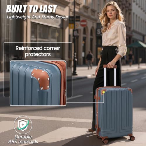 Image of KUNEL Luggage Sets 5 Piece, Hardshell Expandable Suitcase, 20 /24 /28inch