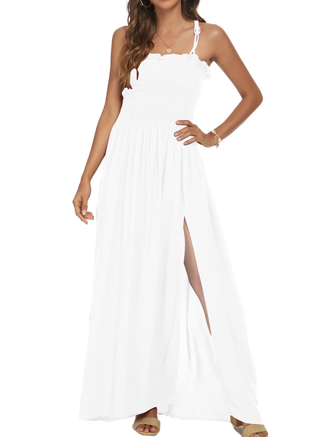 Women's Summer Bohemian Party Maxi Dress Off Shoulder Beach Cover-up Long Dress