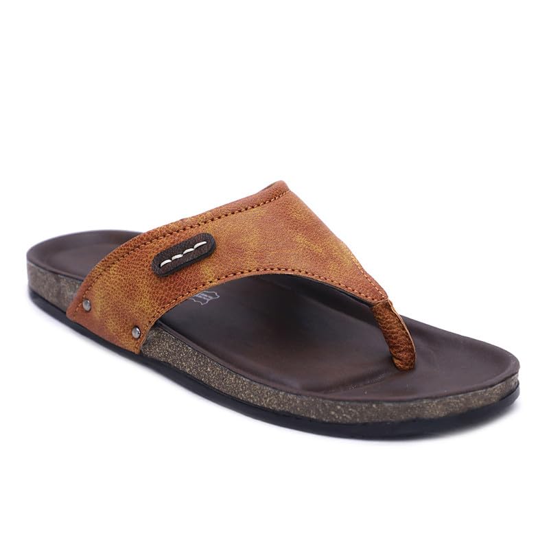 R-SWISS Mens Slippers With Cushoned Padding For Extra Comfort (Tan) (B0D7HYJ6HB) Amazon Price History, Amazon Price Tracker
