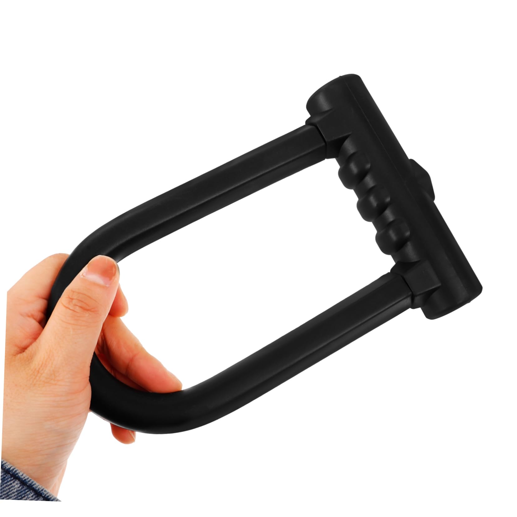 Antivol de Vélo Double Ouverture Noir, Serrure en Silicone et Fer en U