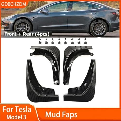 Protector de cejas de rueda y guardabarros compatible con Tesla Modelo 3 C 2