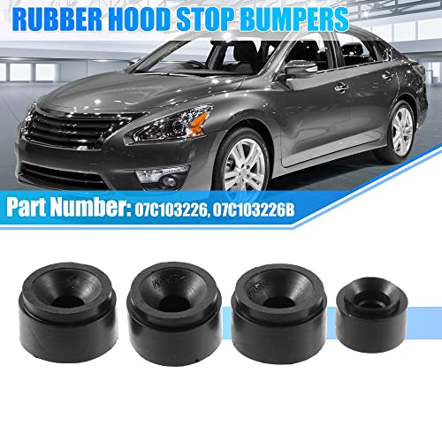 X AUTOHAUX 4 Stück Motorhaube Stop Kissen Stoßstange Gummi 07C103226 07C103226B für Audi