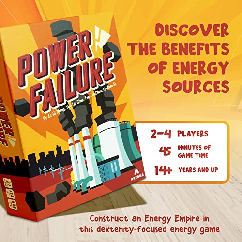 Image of Power Failure: A Strategy Card Game about Power Plants and Energy Generation - Science Board Game on Nuclear, Renewable, and Fossil Fuels - Educational STEM Board Game for Gamers, Adults and Families
