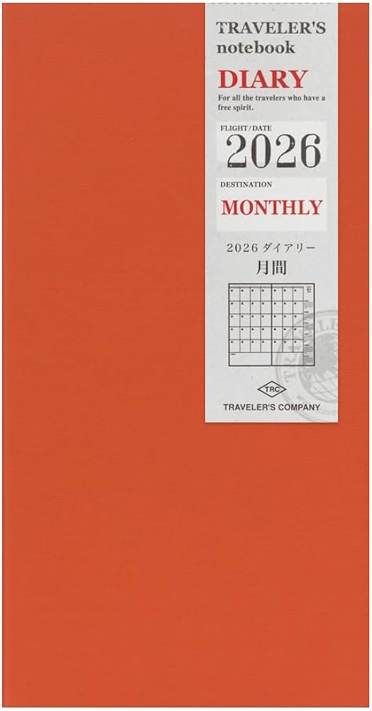 Amazon.co.jp: トラベラーズノート 手帳 リフィル 2026年 A5スリム