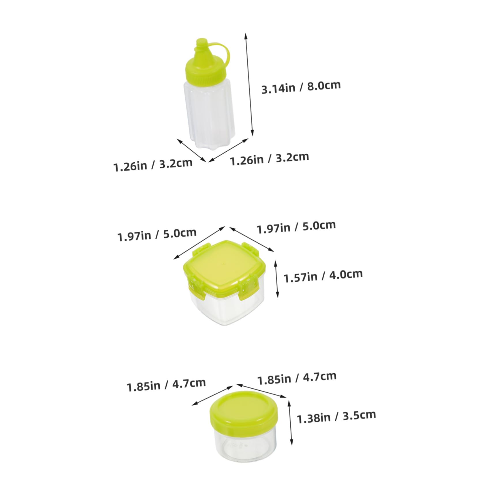 Ciieeo 12PCS Mini Condiment Bottles for Bbq Picnic Camping Travel Airtight Spice Jars Design Space Saving Storage