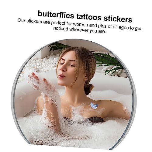 minkissy 24 Folhas Adesivos De Tatuagem De Borboleta 3D Tatuagens De Borboleta Tatuajes Temporais Ad