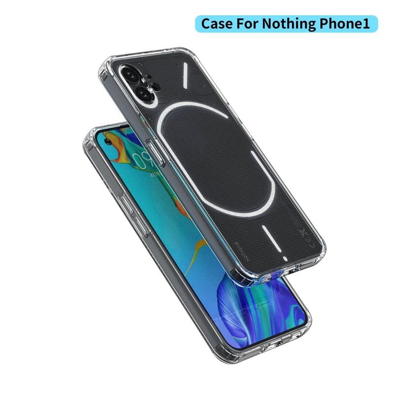 Image of Case Creation New Nothing Phone 1 Premium Imported 0.3mm Crystal Clear Totu Silicone Transparent Flexible Soft Corner Protection with TPU Slim Back Case Color Cover for Nothing Phone 1