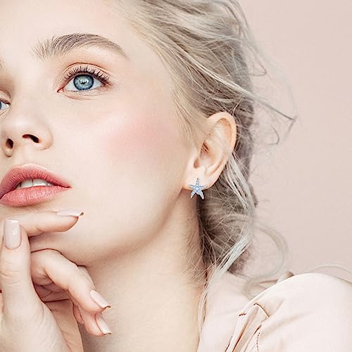 S925 Sterling Silver Post Drop/Dangle Earrings for Women | Heart, Star, Butterfly Huggie Earring Hypoallergenic Lightweight Paved with Cubic Zirconia | Birthday Valentine's Day Earrings Jewelry for Women Girls2