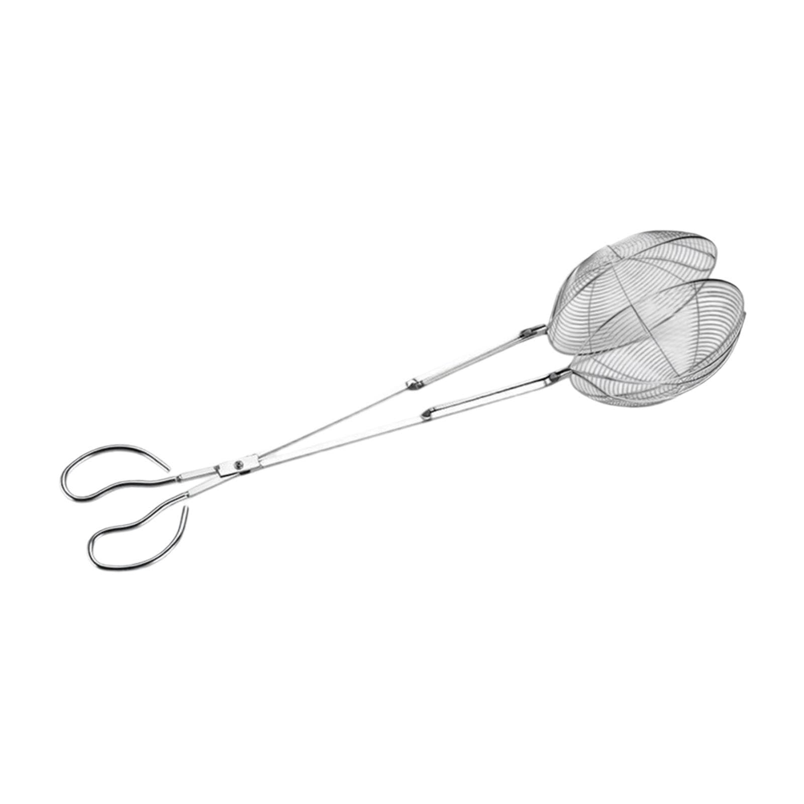 Fischzange Edelstahl Fischgreifer Bequemer Handgriff Stabile Kontrollzange Vielseitiges Krabbenfangwerkzeug für Senioren Jugendliche Campingplatz Ange