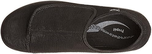 Propét Mens Cush N Foot Slipper, Black, 12 XX-Wide US | Image 5