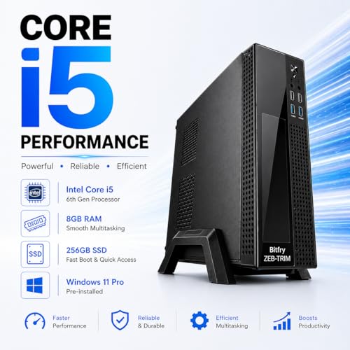 Image of Desktop Computer Core i5 6th Gen || 8GB RAM || 256GB SSD || Windows 11 Pro || MS Office || Warranty 2Years (CPU Unit Only)