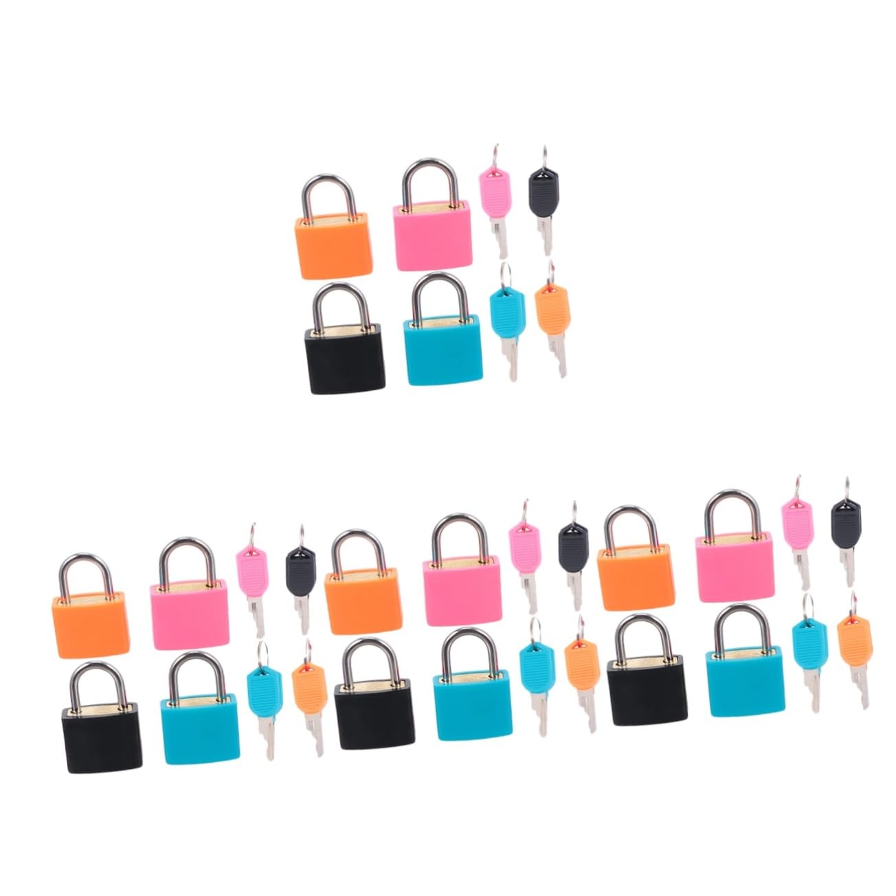 SOLUSTRE 16pezzi Serratura Chiave Colorata Per Zaini e Notebook Lucchetto Leggero e Resistente Sicurezza e Stile Per Ogni Occasione