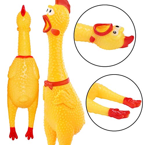 Image of Sage Square Hilarious 32cm Squeaking Screaming Chicken Toy for Kids, Silly Squeezing & Squawking Novelty Gift Idea � Vibrant Colors & Wacky Design