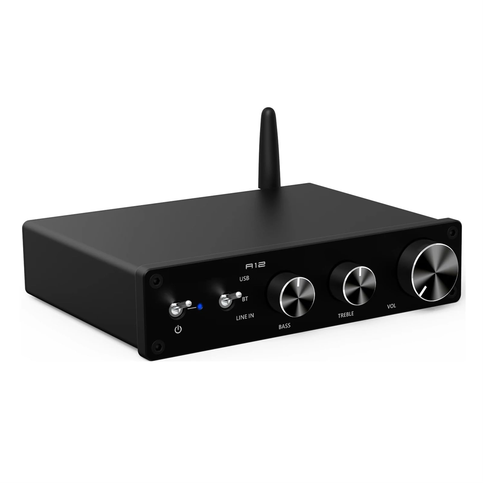A12 Audio Digtal Hifi Amplificatore di potenza sonora con Amplificatore stereo di classe D Alti e bassi for altoparlanti Home Theater BT5.0 per auto