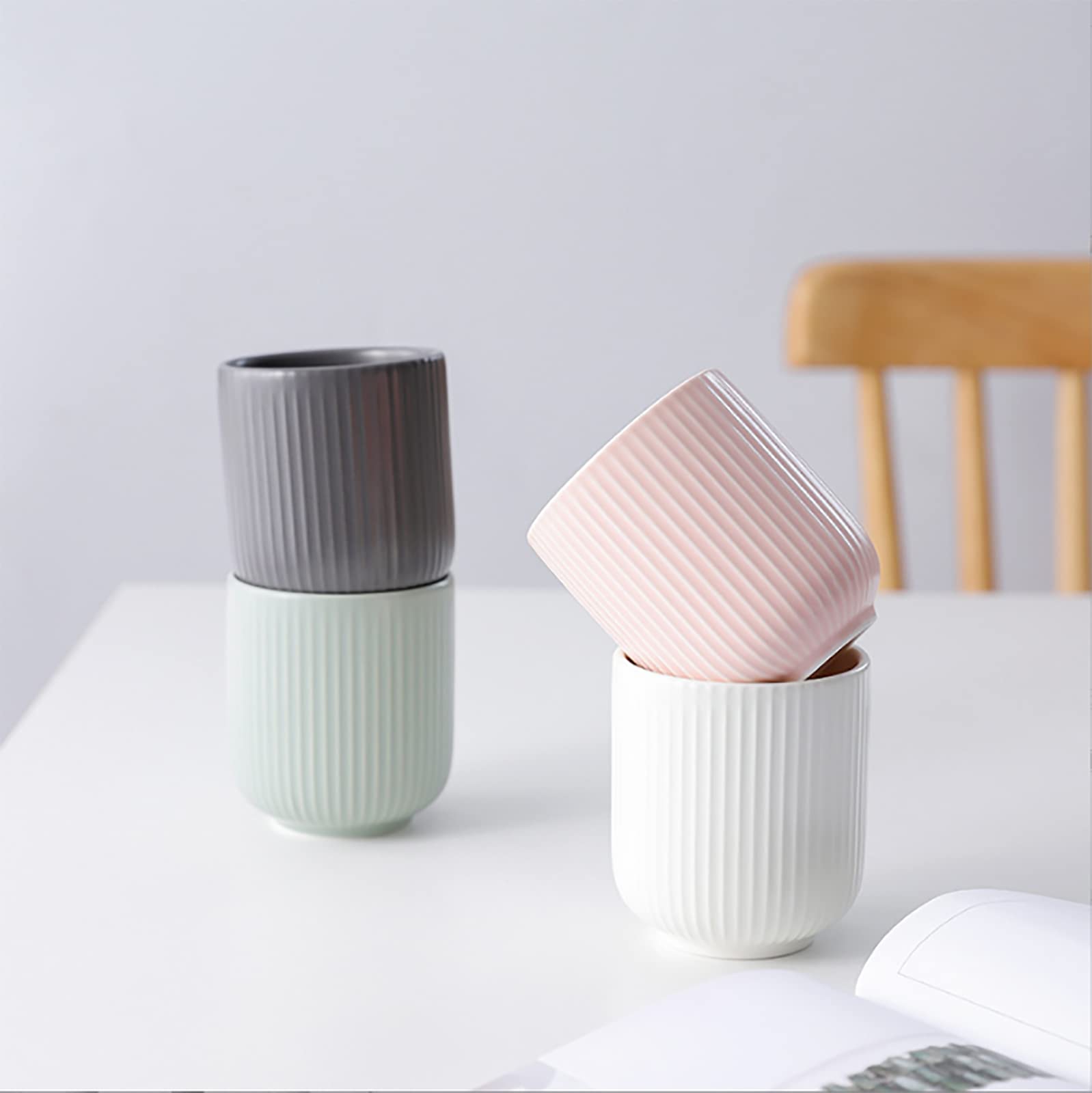 Tazza da tè tradizionale giapponese, tazza da tè cinese, set da tè in ceramica, tazza da tè Yunomi, ciotola da matcha, set da tè matcha (4 colori)
