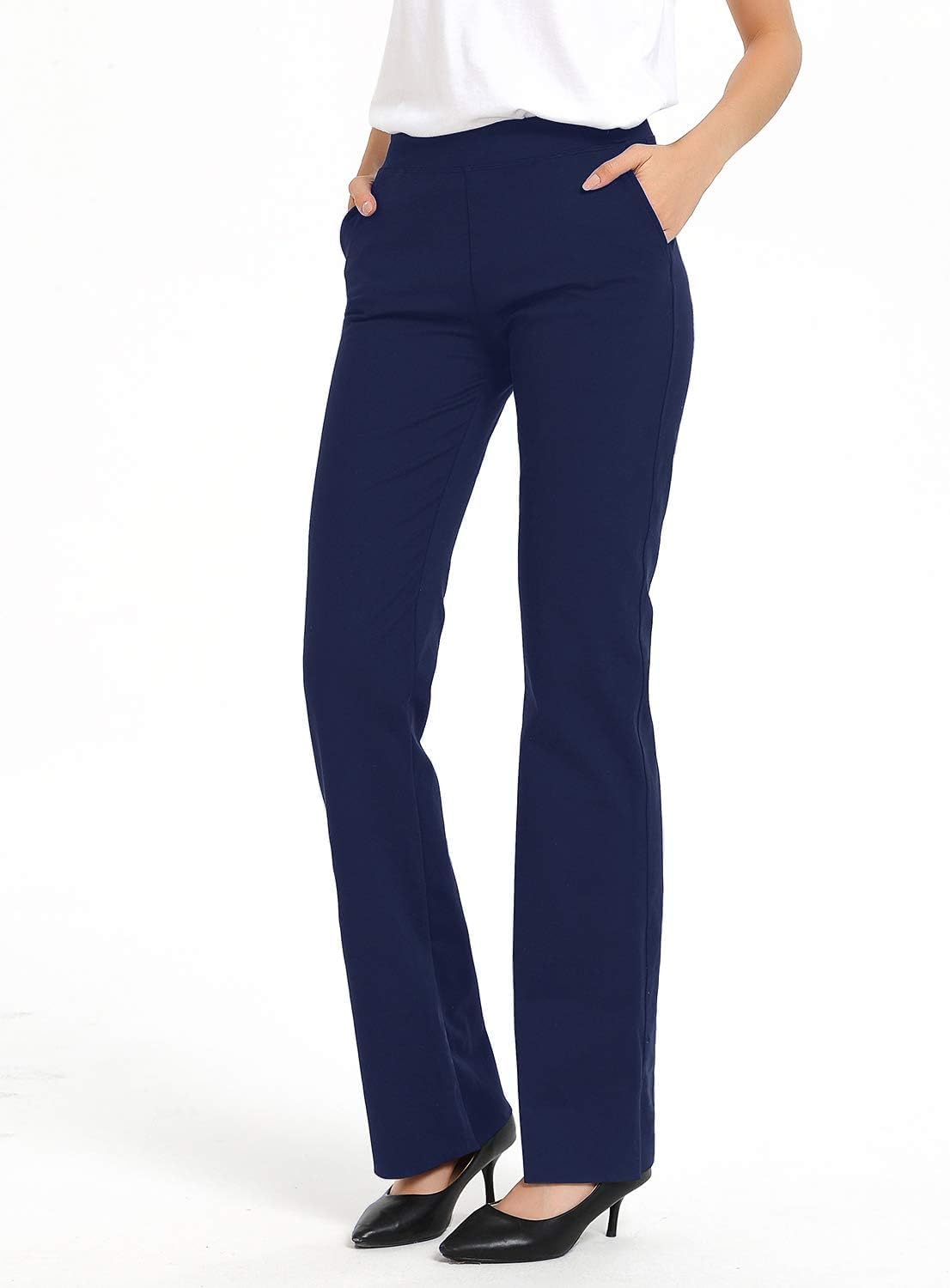 Safort 31" 34" Women Bootcut Yoga Tall Dress Pants Flare Long Trousers Work Stretchy Business Casual Slacks Pockets - Image 8
