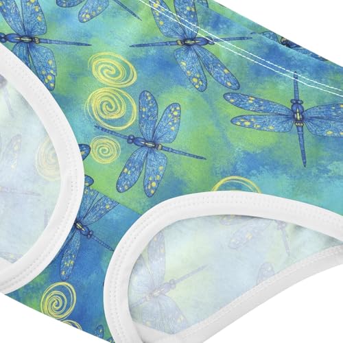 Joisal Girls Underwear Toddlers 2t Cotton Girl Panties Cute Animals Kids Briefs Undies Dragonflies Yellow Spots Blue4