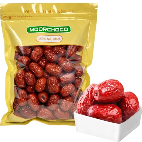 Premium Jujube Red Dates,Selected Dried Fruit,Big & Delicious,100% Natural 红枣 (Large size 10.58oz)