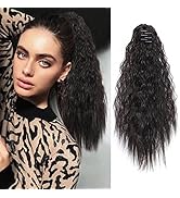 LE SECRET Ponytail Extension For Women Curly Fake Ponytail Clip in Claw Ponytail Hair Extension S...