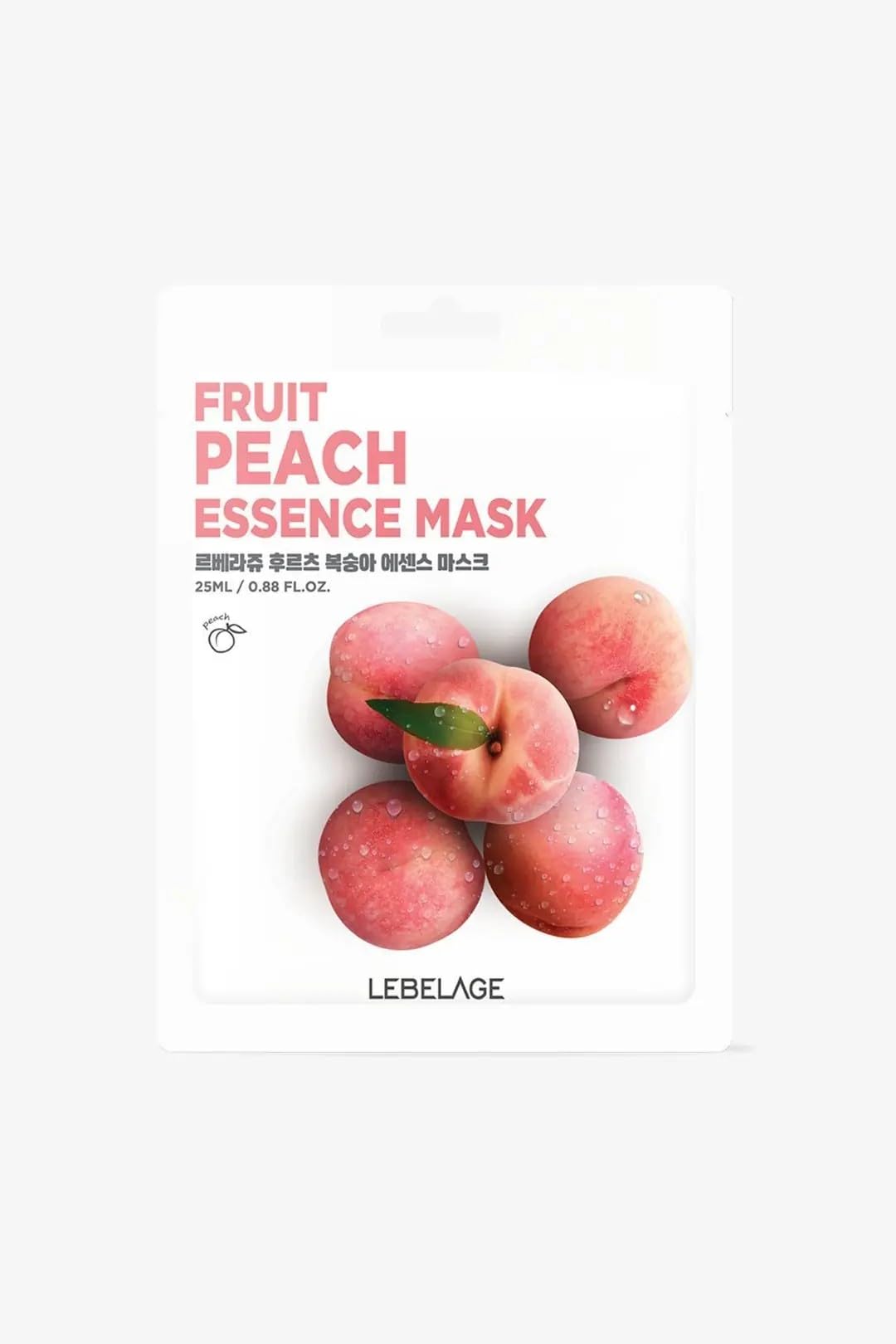 LEBELAGE Şeftali Özü Içeren Aydınlatı Nemlendirici Kağıt Maske Fruit Peach Mask