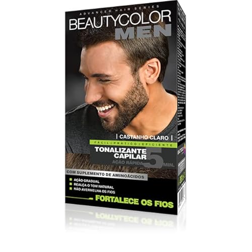 Tonalizante Gel sem Amônia Kit Men Castanho Claro, Beautycolor Men