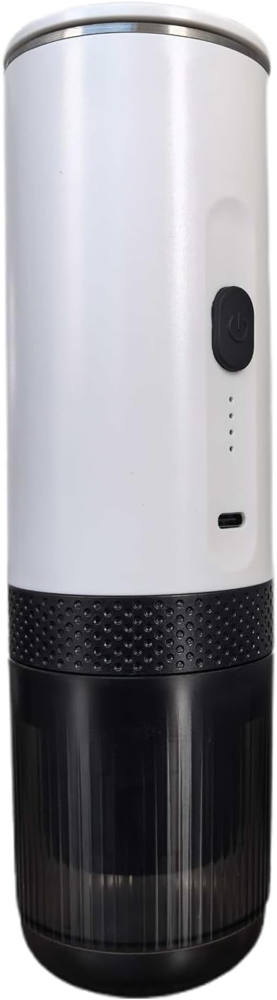 Rengue Portable Maker, Stainless Steel, 20Bar Pressure, Quick Heating Coffee Maker for Travel Outdoor Office Home Use (White)