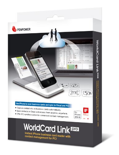 Scanner Portable Pro de carte de visite pour Iphone 4/4s - Worldcard Link Pro