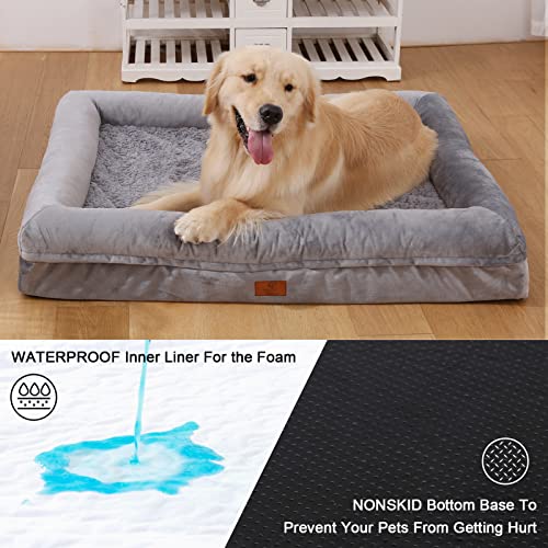 Yiruka Small Dog Bed, Orthopedic Dog Bed With Waterproof Cover, Removable Memory Foam Bolster Dog Soft Sofa Bed With Nonskid Bottom, Pet Bed With Washable Cover #TOP5