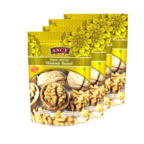 Image of Ancy Best Inshell Fresh Paper Walnuts, Dry Fruits , 4 X 250 g