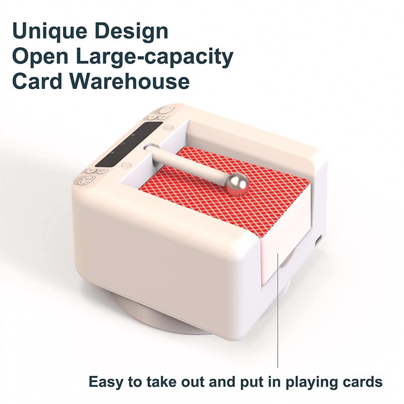 Macchina automatica per il commerciante di carte – Shuffler elettrico portatile per 2-8 giocatori con rotazione a 360° e tovaglia da poker