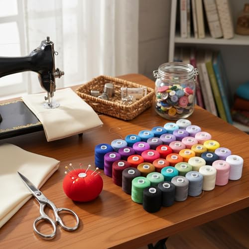 Hilo de coser poliéster 42 colores 1000 yardas miniatura 4