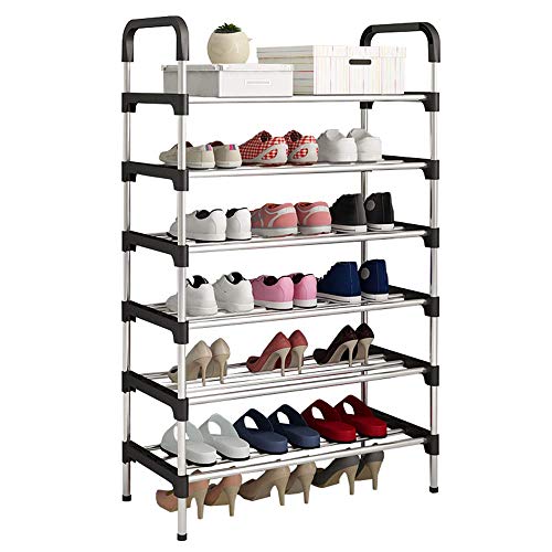 رفوف احذية من 6 طبقات عمودية لتنظيم وتخزين الاحذية