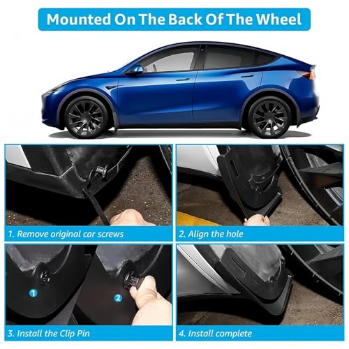 Guardabarros para neumáticos de coche Tesla Model Y 2020-2024 y 2025 Juniper 6