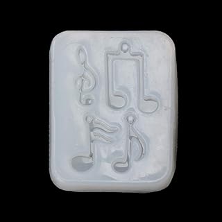 CUCUDAI Musical Note Pendant Silicone Mold Resin Jewelry Fondant Cake DIY Mould Tools