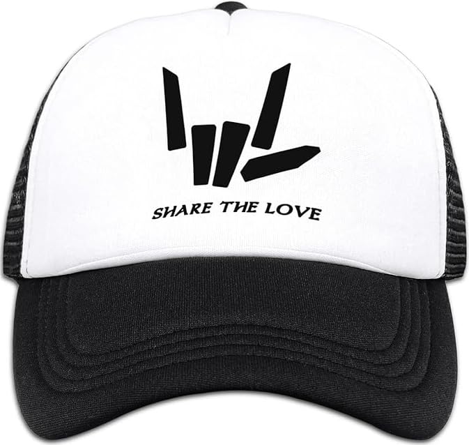 Share The Love Adjustable Boy and Girls Mesh Baseball Caps Kids Truckers Hats Toddler Baby Snapback Hat Children Sun Protection Hat