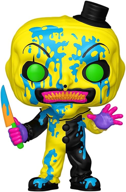 Epic Collectibles Pop Movies: Terrifier 3 - Art The Clown in Blacklight (Chase Variant) Limited Edition Exclusive Vinyl Figure Bundled with Box Protector Compatible for Funko